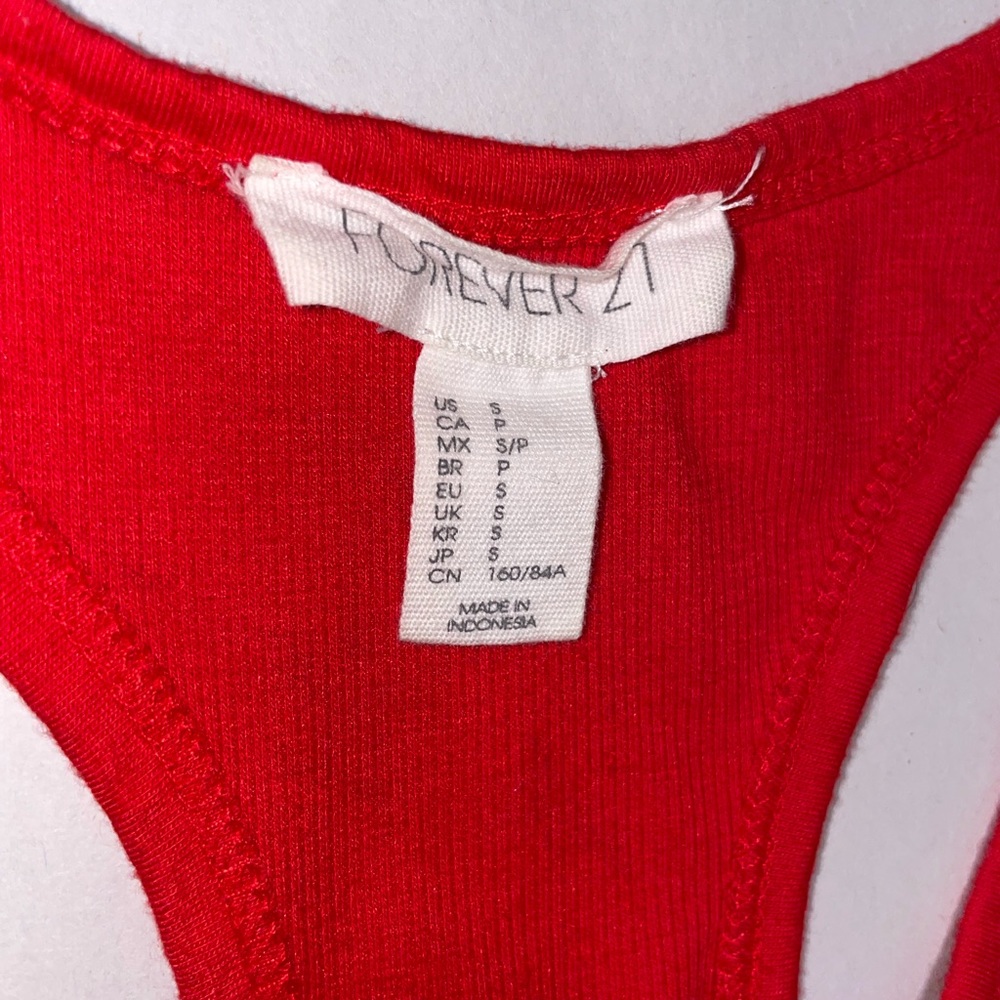 Forever 21 Red Ribbed Tank Top - Picture 6 of 6
